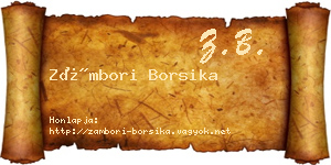 Zámbori Borsika névjegykártya